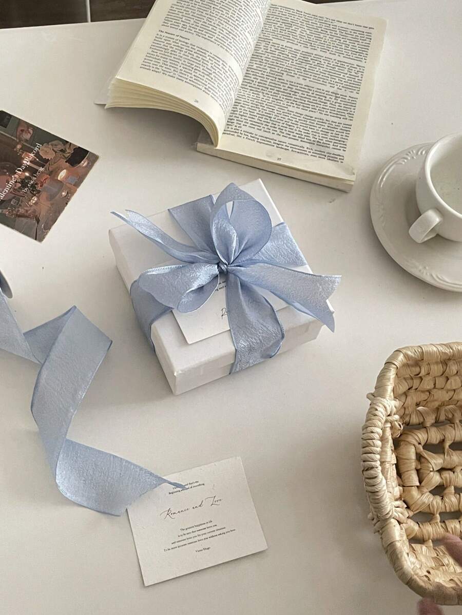 Emballage cadeau de bouquet de fleurs en mousseline, emballage de fête avec nœud ruban, matériel artisanal floral en tulle, DIY pour accessoires vestimentaires, décoration de mariage Saint-Valentin