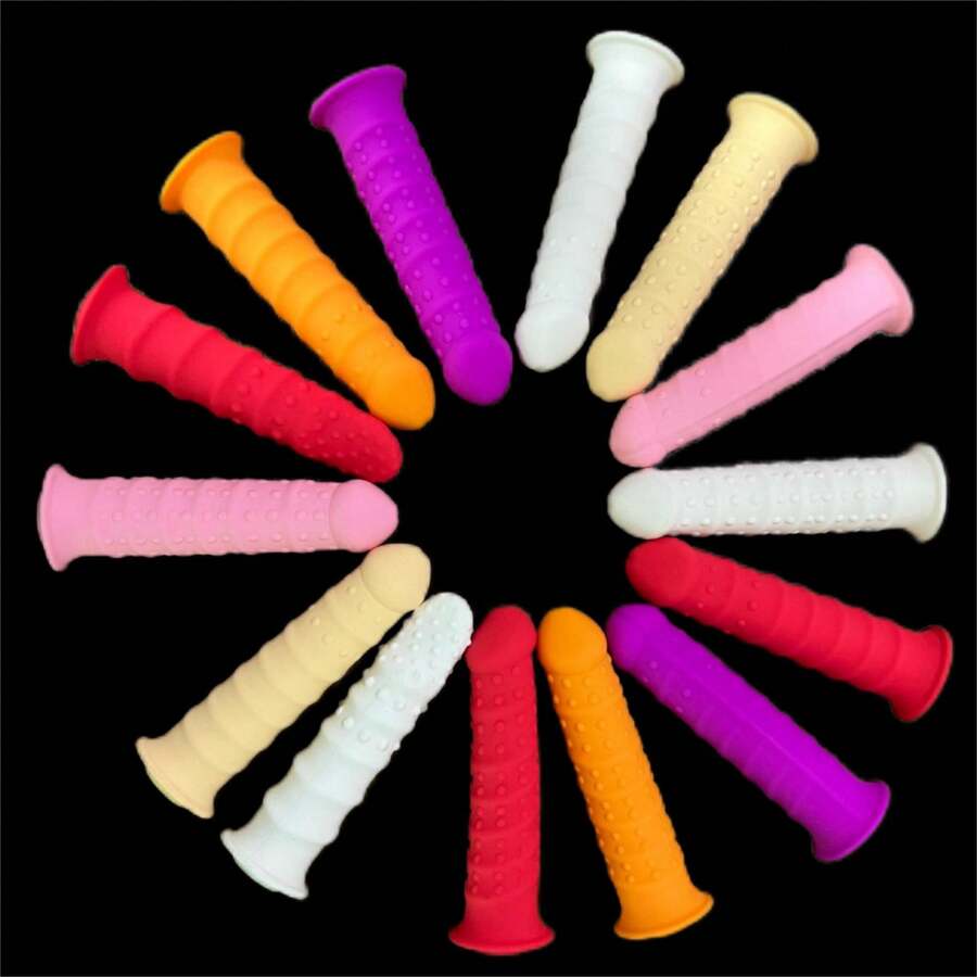 Sex Toy Mystery Box, Massage Gun Adult Play Silicone Dildo Attachment Heads, Each Box Features Randomly Color, Red, Pink, White, Purple, Orange, Skin Color, Deep Tissue Massager Attachments, Portable Muscle Massage Gun Safe Material Silicone Dildo Sex Toys Accessories For Women, Men And Couples, Replacement Head For Handheld Electric Body Muscle Adult Toy Massager Attachments