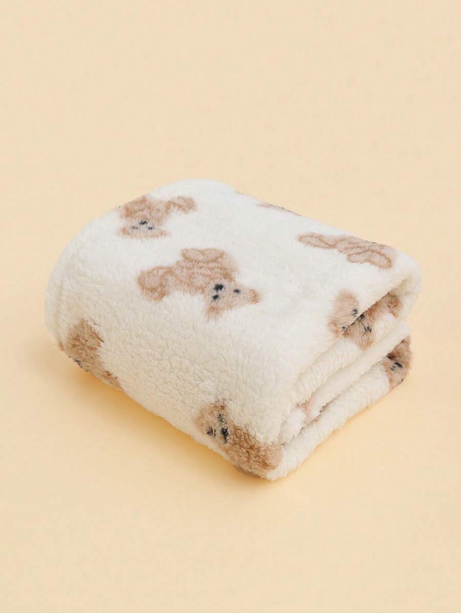momscare 1 pieza Manta de envolvimiento con diseño de oso pequeño, toalla de baño suave para bebé, manta para cochecito, adecuada para dar regalos dulces y cálidos a cada niño, apropiada para uso familiar y de viaje, regalo del Día de San Valentín