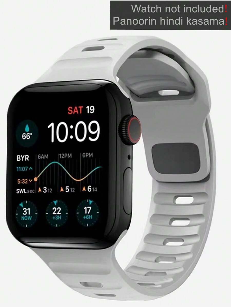 1 pieza Correa de reloj silicona con hebilla cuadrada unisex para deportes, compatible con Apple Watch de 42mm, 38mm, 40mm, 41mm, 45mm, 46mm, 49mm, 44mm, ajustable, pulsera para Series Ultra, 10, 9, SE, 8, 7, 6, 5, 4, 3, 2, 1, y compatible con Apple Watchband S10, S9, S8, S7