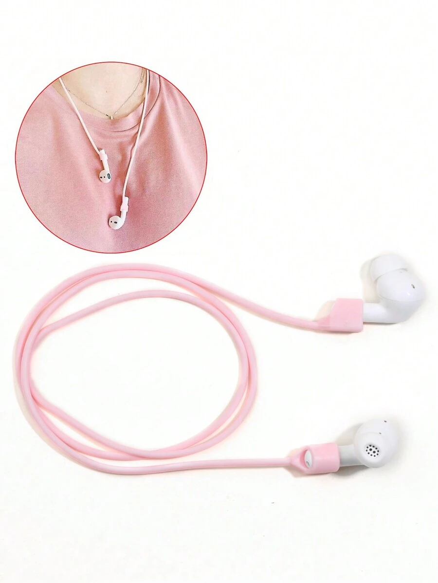 1PC Adhesive Silicone Anti-Lost Rope Compatible With AirPods, For Wireless Earphones, Anti-Dropping Cable