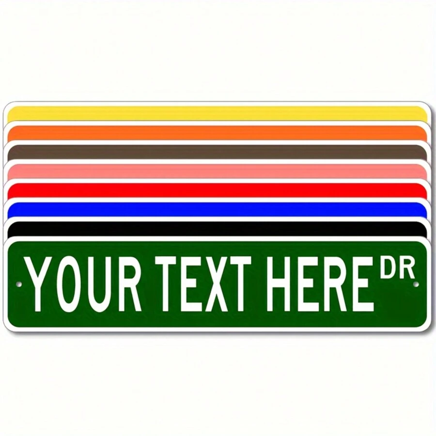 Customizable Metal Street Sign - Vintage Style Wall Decor, Suitable For Home, Bar, Cafe, Garage & Farm, Easy To Hang, Size: 15.75" X 3.94"Back To School Winter Gift Ideas Boy Girl Valentine's Day,Multi-Functional,Ornamental,Letter,Stylish,Modern,Colorful,Cute,Adorable,Casual,Custom,Personalised,Unique,Customized,Ideal Gifts For Him,Ideal Gifts For Her