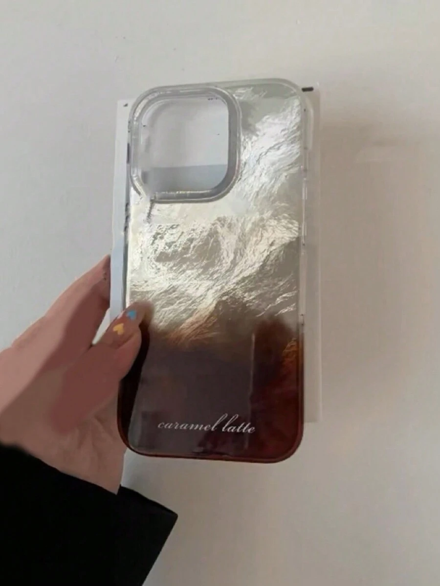 Glacier Textured Coffee American Style Compatible With IPhone 15 Pro Max Phone Case, Laser Engraved Compatible With IPhone 14 Pro 13 12 11 XS XR X Protective Shockproof Cover