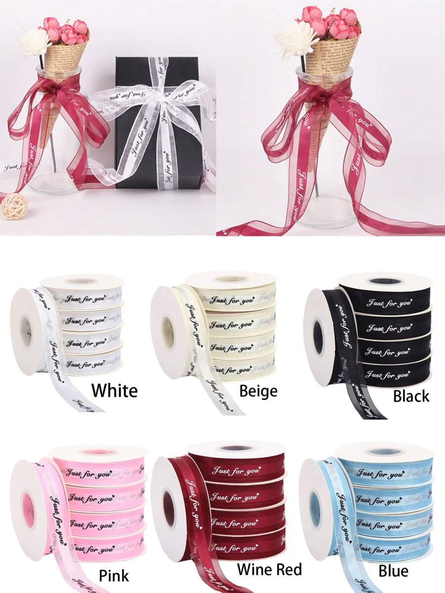 1 Roll 40 Yards Gift Wrapping Satin Ribbon, Handmade Decorative Ribbon For Cakes, Flower Bouquets, Holiday Parties, DIY Crafts, Weddings, Valentine's Day, Mother's Day, Gift Wrapping, Bow Making And Party Decor