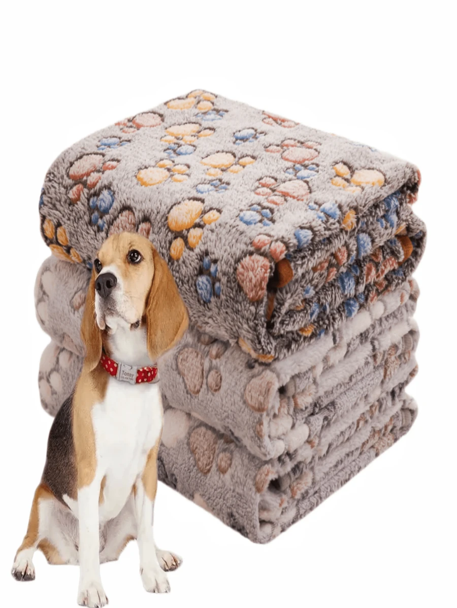 3pcs/Set Pet Fleece Blanket, Dog Bed Mat, Warm Fur Blanket