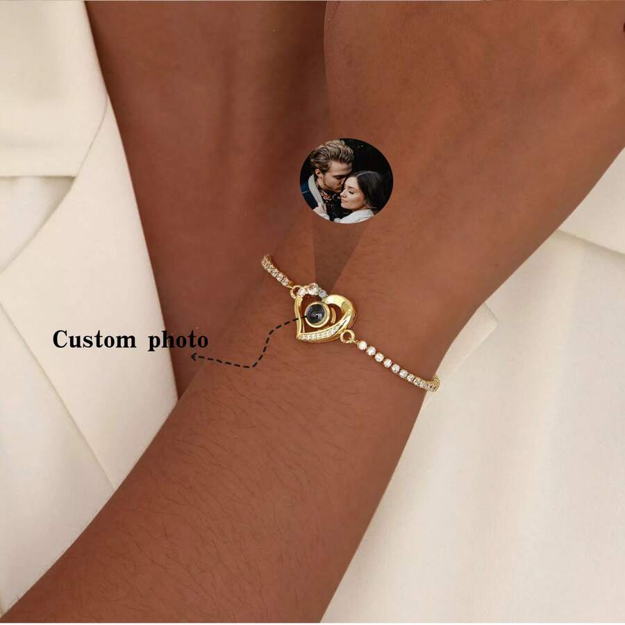 Projection Bracelet Custom Photo Bracelet Christmas Gift Bracelet Adjustable Length Boutique Bracelet Girlfriend Mother Christmas Gift