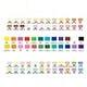 Regular 24 couleurs + Macaron 24 couleurs + Couleur peau 24 couleurs