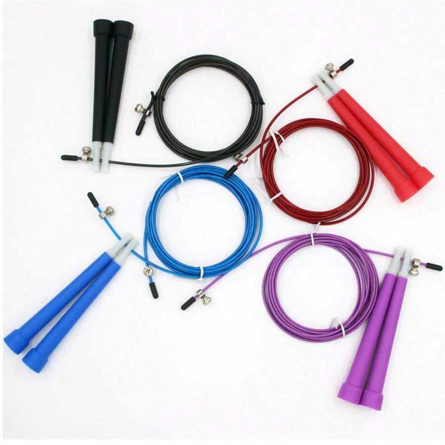 1pc Steel Wire Skipping Rope, Fitness Exercise Jumping Rope For Adults Weight Loss Sports, Unisex Gym Accessories, Sport, Gym, Home Exercise, Skipping Rope, Jump Rope, Skipping Rope, Jump Rope