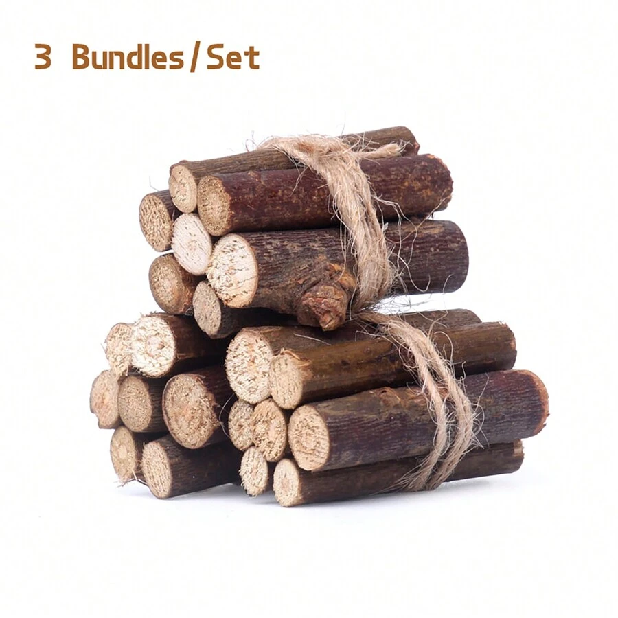 3 Bunches Mini Doll House Accessories - Miniature Fireplace Decors For Dollhouse Play Set