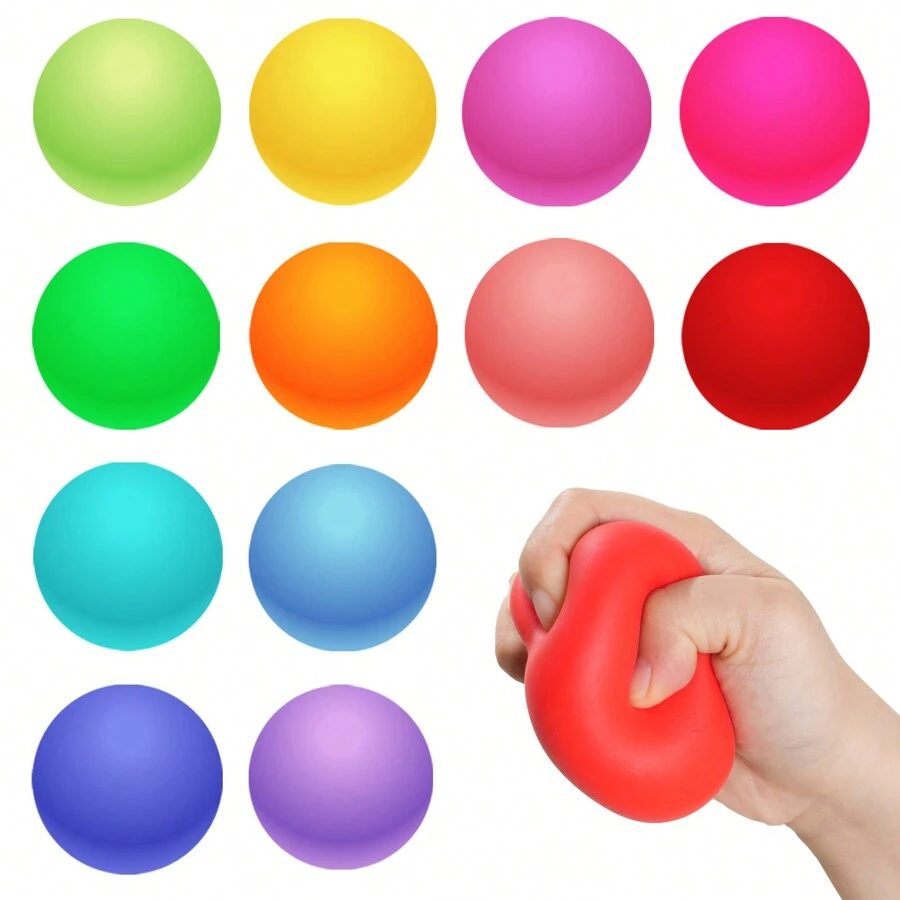 Langsam ansteigender Stresslinderungsball, Sensorball mit mittlerem Widerstand, zur Angstlinderung, weiches Ball-Handtherapiegerät für Erwachsene, dehnbares Zappelspielzeug für Schüler im Klassenzimmer, Geburtstagsgeschenk, Halloween Präsent, Weihnachtsstrumpffüller, Osterkorbfüllung