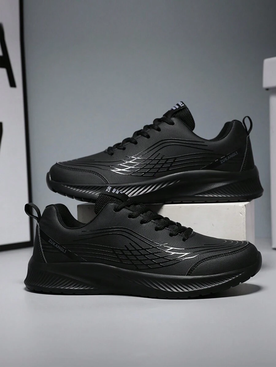 Men's Low-Top Lace-Up Casual Sneakers, Fashionable, Versatile, Suitable For All Seasons, Running & Sports Activities