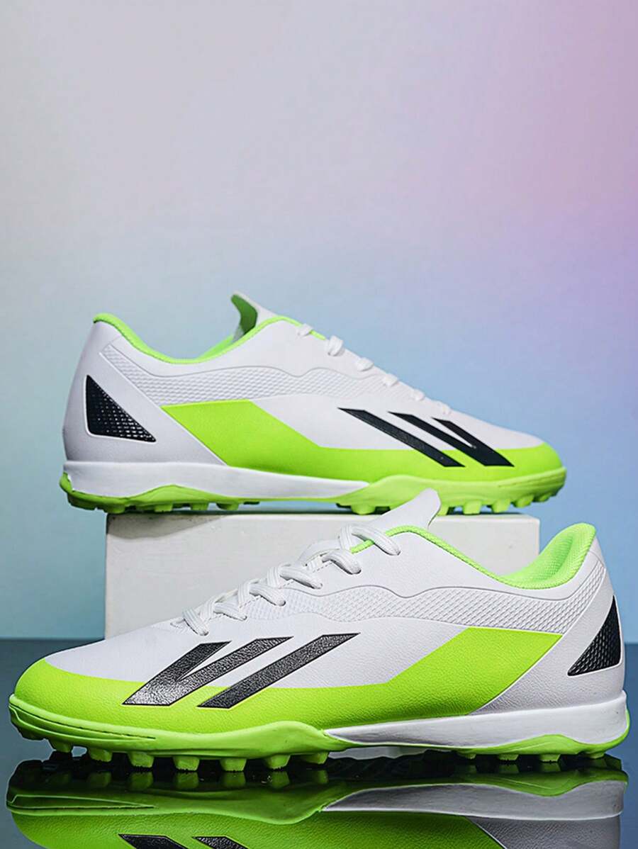Scarpini da calcio/football per giovani e adulti con tacchetti lunghi in TPU + tacchetti corti in gomma, scarpe sportive con allacciatura, bassa per partite e allenamenti