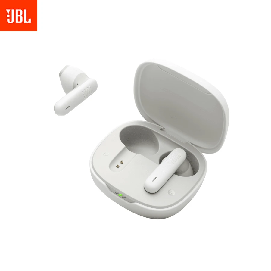 JBL Bluetooth Headset WAVE FLEX 2 Semi-In-Ear Music Headset With Noise Reduction For Calls, Sports And Games With Microphone IP54 Waterproof And Dustproof Type-C Charging Port Pearl White
