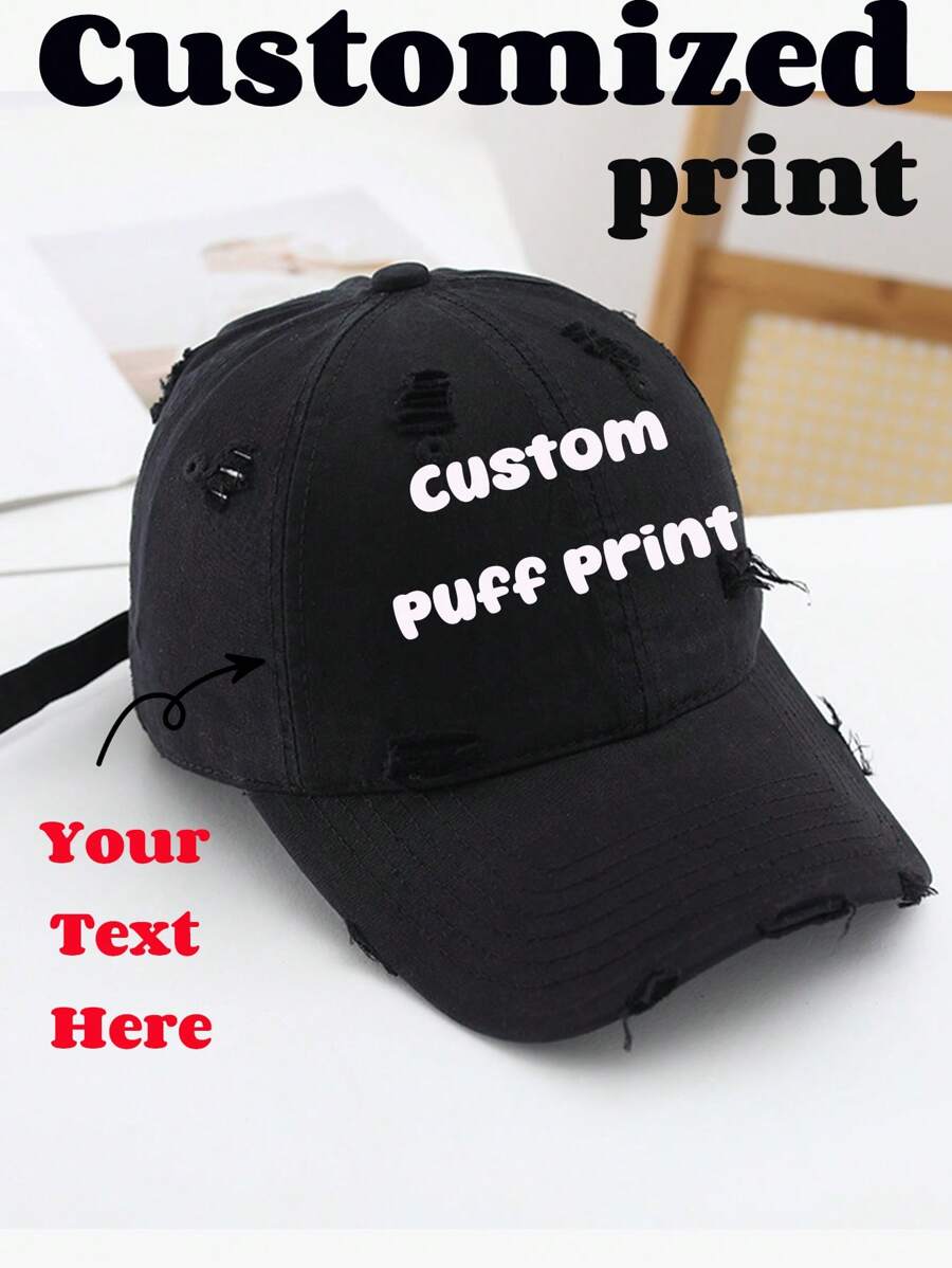 This Is A Baseball Cap In A Retro Style. Customize Your Own Unique Fashion Emblem And Let Your Personalized Shine On The Brim Of The Cap.