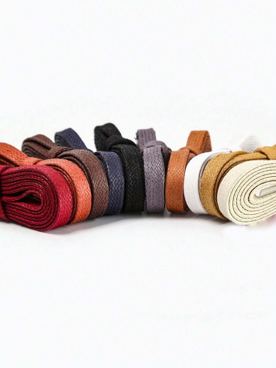 Waxed Shoelaces For Boots, Men Women Flats Leather High Top Ankle Boots, Multi Color Replacement Laces