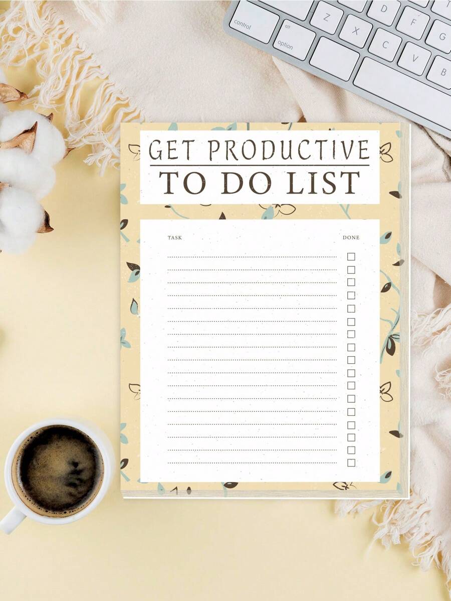 1pc To Do List Notepad, Undated Daily Planner Perfect For Daily Tasks And Goal Setting, To Do List Notepad Suitable For Office, Home And School, Work With Productivity