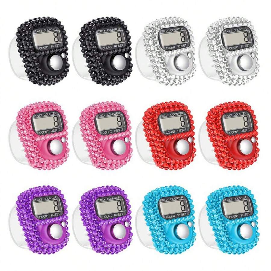 Ring Point Rhinestone Counter, Finger Mini Electronic Counter, Rhinestone Decoration Electronic Counter, Fashion Matching Items