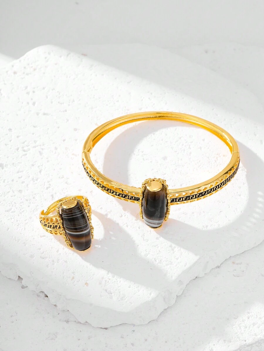 New Women's Bracelet, Ring, And Jewelry Set, With A Bohemian Style And A Crush Series, Suitable For Daily Wear And Holiday Gifts