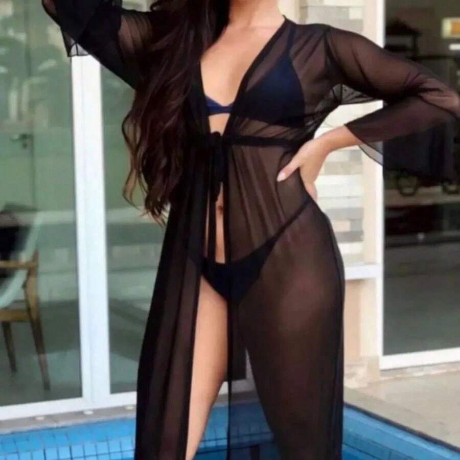 Saída De Praia Piscina Canga Kimono Feminina Promoção