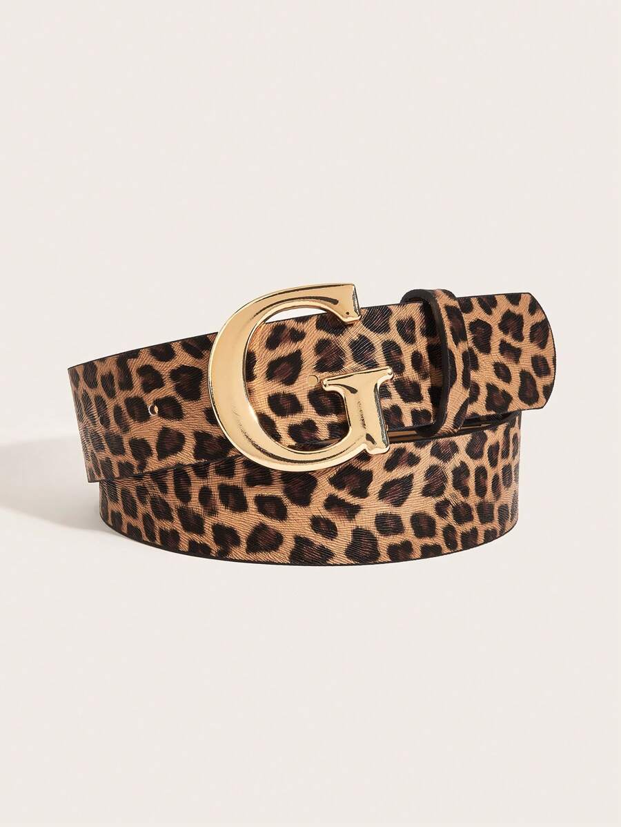 1pc Women's Letter Casual Elegant Vintage PU Leather Simple Strap Belt, Suitable For Street, Business Party, All Season Summer, School