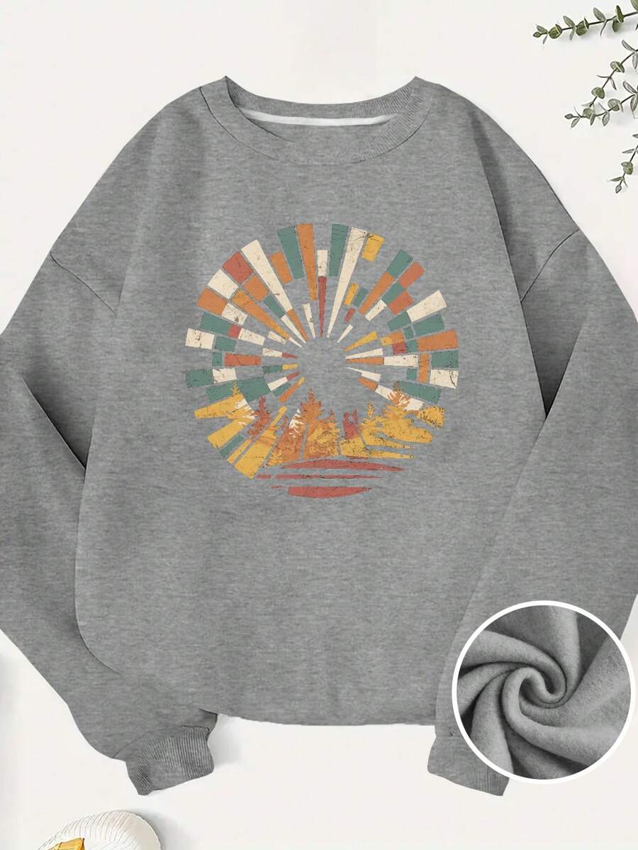 Forest Vintage Radial Pattern 250g Women's Sweatshirt