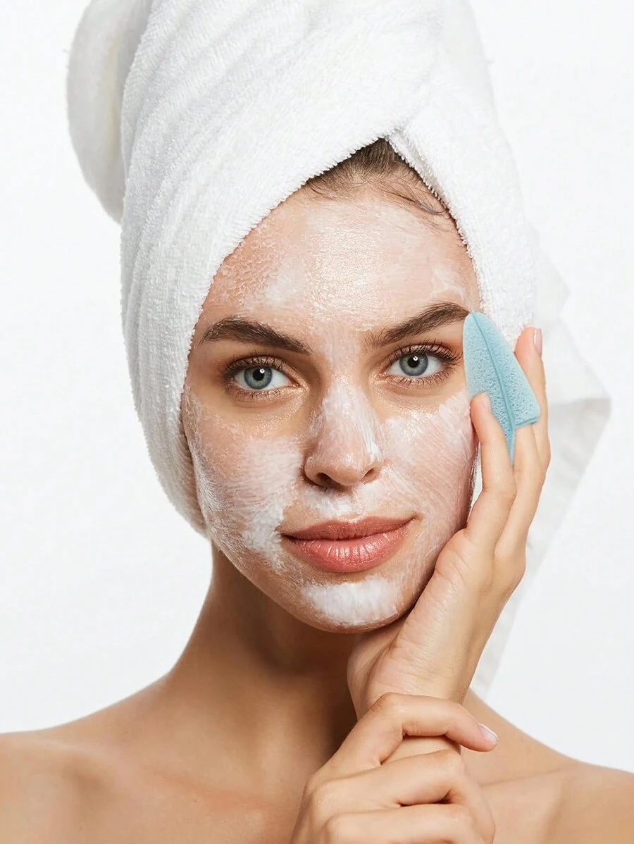 1/3 Stücke Gesichtsreinigungsschwämme für tägliches Peeling, Gesichtsreinigungsschwämme zum Händewaschen in Fingerhandschuh-Stil, entfernen und tiefe Reinigung Peelinghandschuh für Make-up Entfernung & tägliche Hautpflege Gesichtspflege Make-up Pinselreiniger