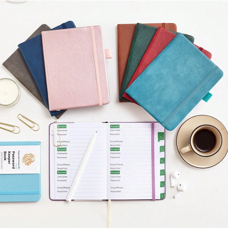 Password Book With Alphabetical Tab Labels. Deluxe Password Keeper Notebook For Seniors, Internet Password Journal Log, Address Organizer For Computer & Website Login, Pocket Size Back To School
