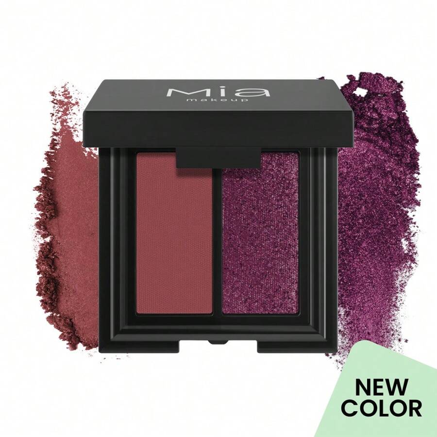 MIA MAKEUP DOUBLE MATCH EYESHADOW DUO - Duo matte en glanzende oogschaduw nieuwe kleuren