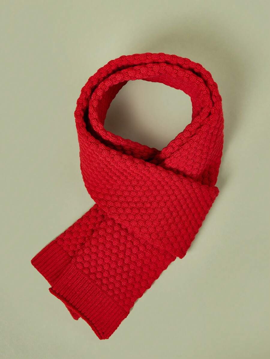 1pc Crianças Outono/Inverno Cachecol de Malha, Cachecol Padrão Girassol Com Abertura, Confortável, Durável, Quente, Adequado para Presentes de Natal