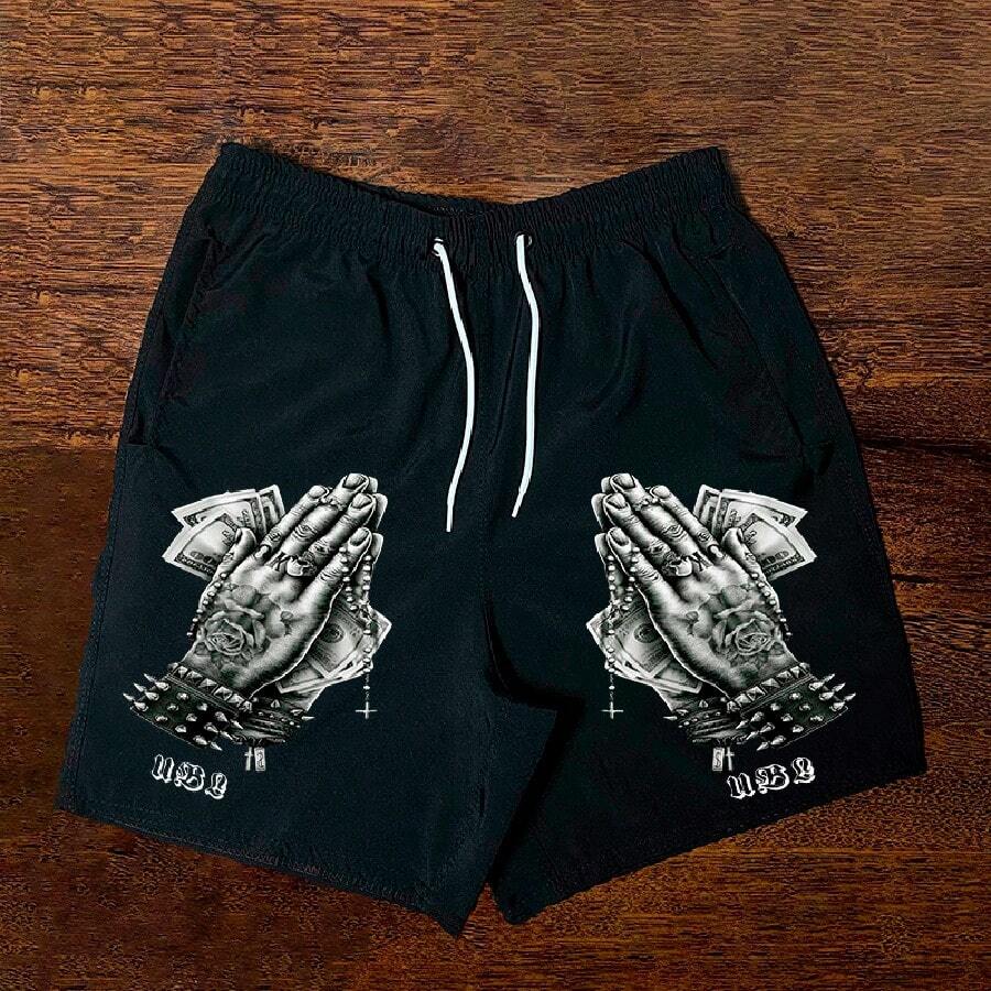 Short Masculino Dinheiro Urbans Money Company Skate Short Tac Tel em Elastano