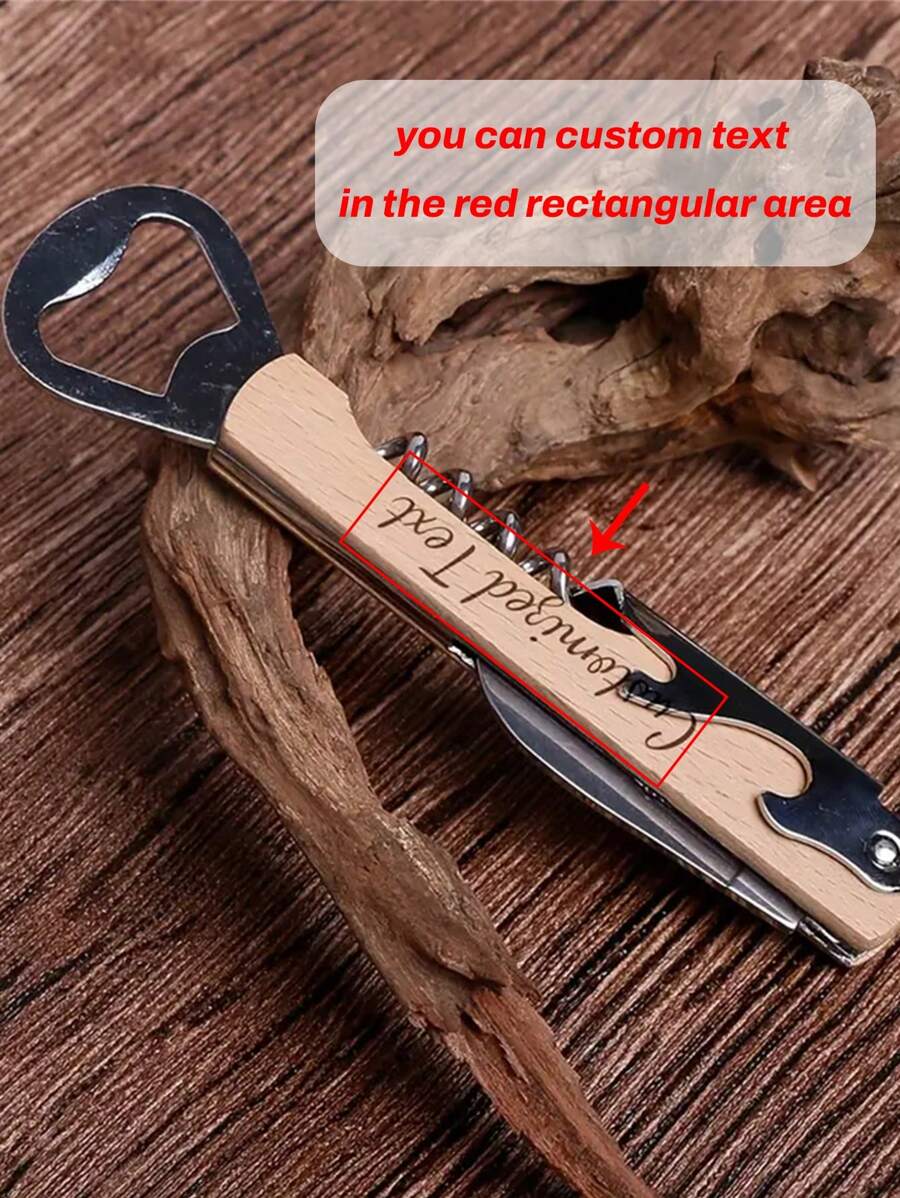 1/5/10/30 pezzi Apribottiglie personalizzato con incisione - Manico in legno con testo personalizzato, Apribottiglie multifunzione per birra e bibite - Per matrimoni, anniversari, battesimi e feste - Regalo perfetto per damigelle, testimoni, fidanzamenti