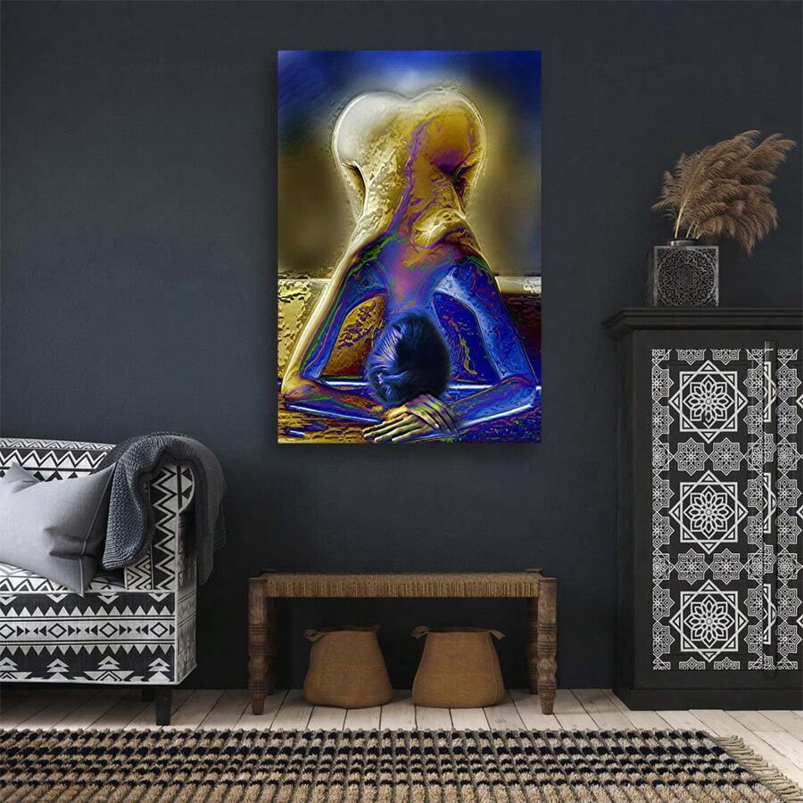 Nude Sexy Modern Art Oil Painting Original Erotic Artistic Wall Art Bedroom Decorative Art Gift For Her Female Nude Poster Canvas Wall Art HD Print- 1 Wooden Frame Oil Painting (3) Thickness 2.25cm/0.9inch, High Quality Wall Painting Poster, Direct Wall Painting, Home Gift Decoration, Room Decoration Aesthetics, Wall Decoration Art, Christmas Gift, Perfect Gift, Living Room, Bathroom, Bedroom, Kitchen