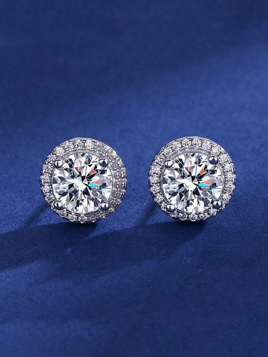 1 Pair Of Simple And Exquisite Multi-Color Round Earrings, Perfect Gift For Wife Or Daughter (Note: Copper Material Is Relatively Soft, Ear Needles Can Be Gently Bent And Straightened)