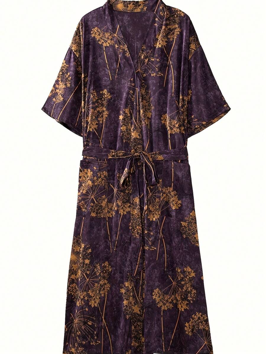 Plus Size New Men's Short Sleeve Bathrobe