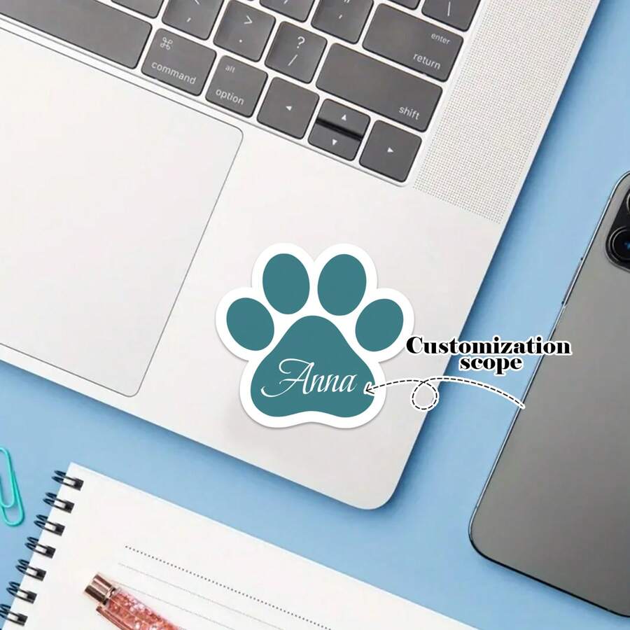10/20/30 PIEZAS Pegatinas personalizadas de 5CM de la huella de la pata de la mascota Pegatinas de vinilo de la huella de la pata Pegatinas personalizadas con el nombre de la pata Pegatinas lindas de la mascota Pegatinas impermeables Pegatinas personalizadas con el nombre de la mascota Pegatinas para Hydroflask Huella personalizada con nombre Pegatina de gato personalizada Pegatinas para portátil Pegatinas divertidas