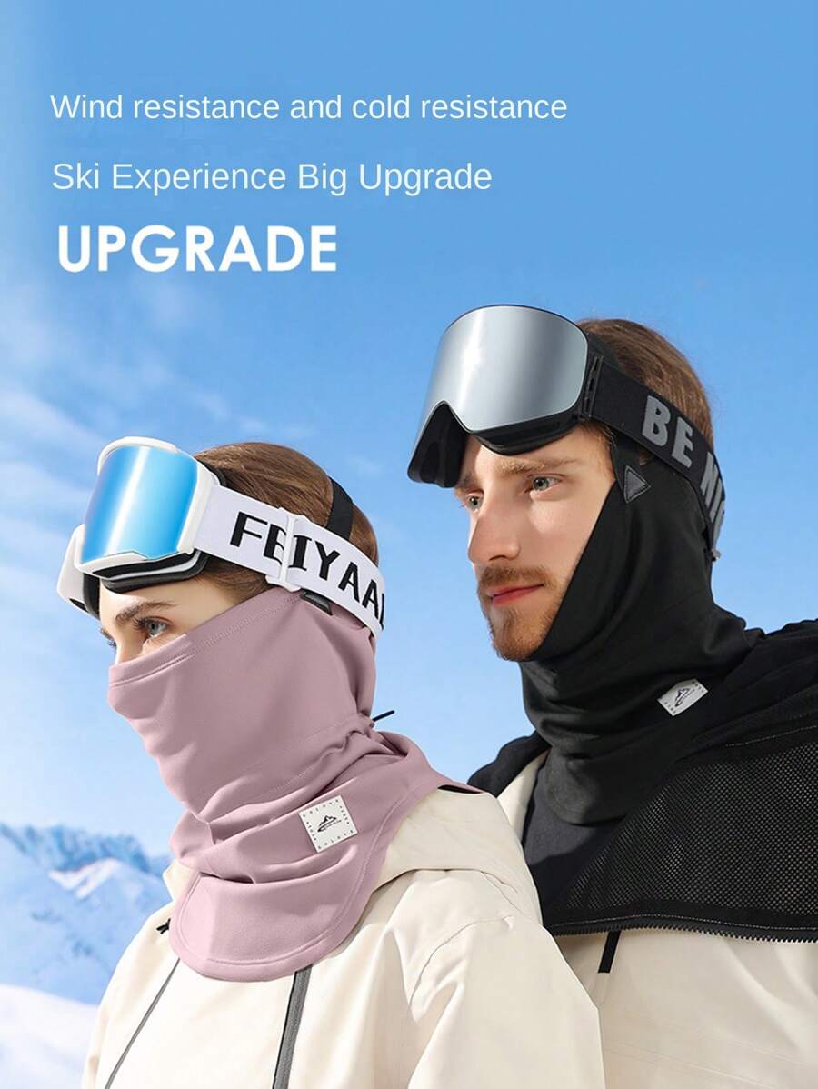 1pc Winter Ski Face Mask For Men And Women Warm Thickened Fleece Autumn Outdoor Wind And Cold Riding Mask
