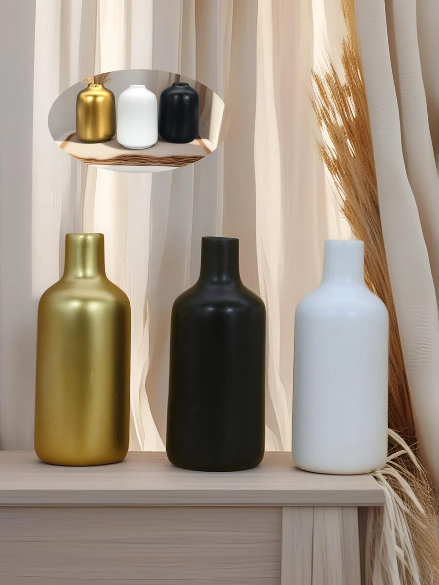1PC Elegant Resin Simple Cylindrical Vase For Home Decor - Perfect For Flowers, Coffee Tables, And Office Decorations - Ideal Small Flower Vase For Living Rooms, Bedrooms, And TV Stands - A Beautiful Birthday Or Festival Gift
