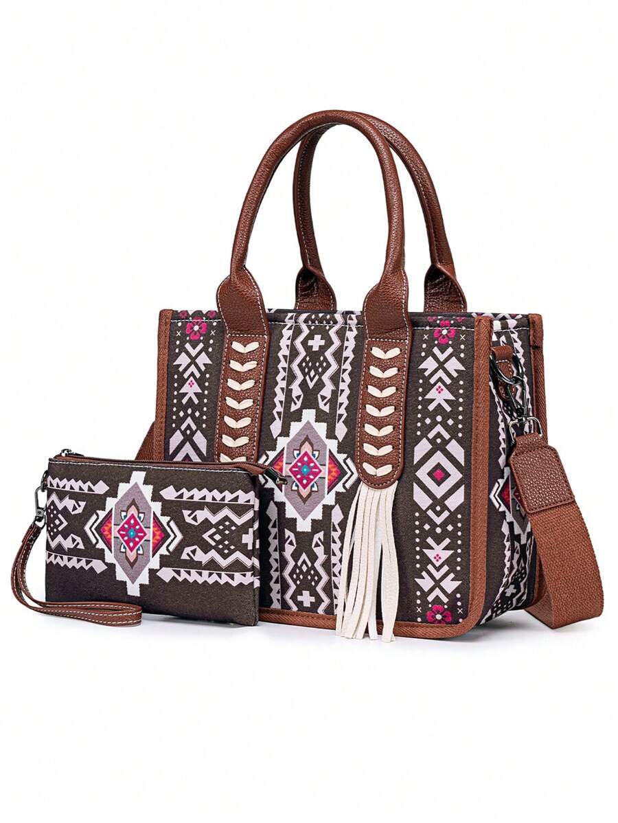 Damska torebka w stylu boho, torba na ramię, swobodna, drukowana, płócienna torba o dużej pojemności, lekka torba typu crossbody, torba dla teściowej, torba na zakupy do pracy, idealna na codzienne dojazdy, zakupy, do szkoły, na wypoczynek, na imprezę