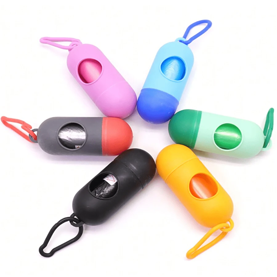 Bolso cambiador de cochecito de bebé con dispensador de bolsas para pañales desechables, dispensador colgante de bolsas de basura para cochecito de bebé con 3 rollos de bolsas de basura