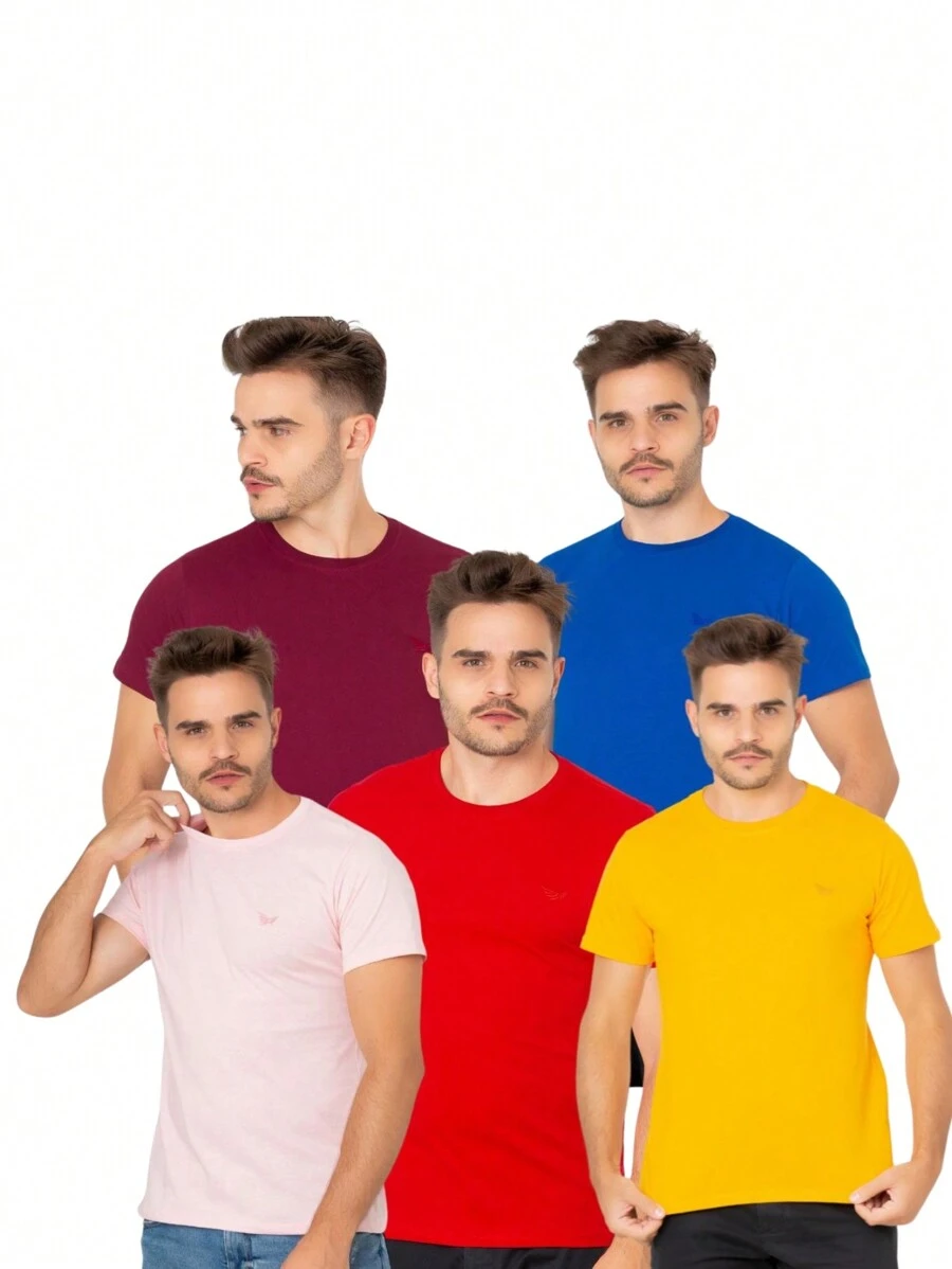 Kit 5 Camisetas Masculina Gola Redonda Básica estilo e conforto