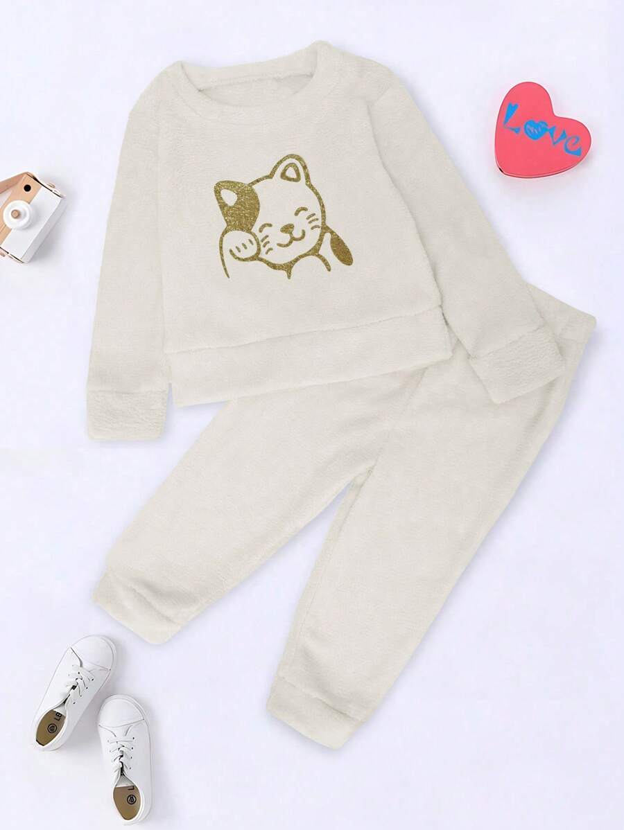 Conjunto Afelpado Gato Brillo