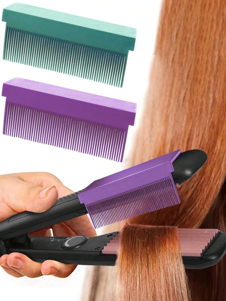 1pc 2pcs 4pcs,Straight Hair Comb, A Flat Iron Comb Accessory Used For Straight Hair And Flat Perm, Perfect Hairstyle For Women And Men, And A Clamp Straight Hair Comb Tool,Hair Accessories