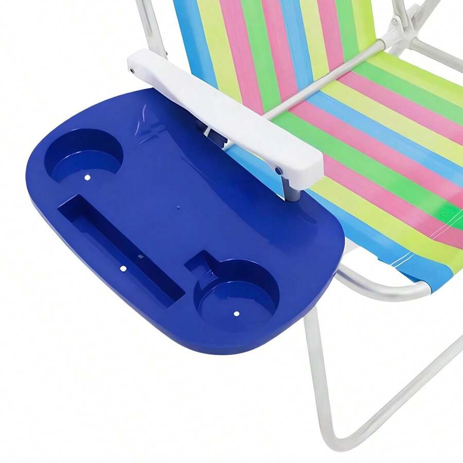 Mesa Portátil Para Cadeira de Praia Porta Copos Celulares Chaves E Pequenos Objetos