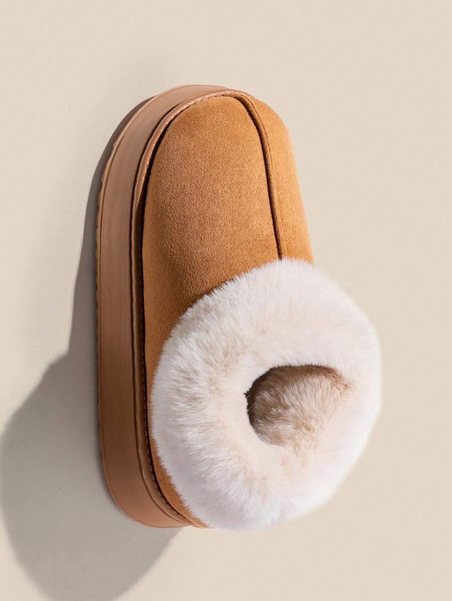 Chaussures hautes chaudes et moelleuses pour hommes, chaussons d'intérieur doublés avec du duvet, chaussures d'hiver anti-froid, bottes de neige unisexes pour porter à l'extérieur, automne/hiver