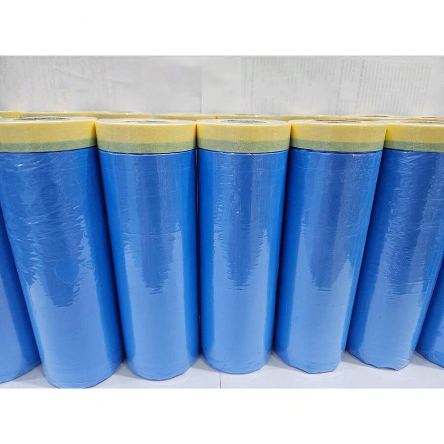 Filme de mascaramento eletrostático com fita crepe medida 2,10 m X 20 m