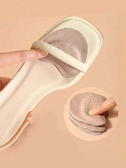 1 Pair Of Sandal Insoles - Soft Forefoot Pads For High Heels, Anti-Slip Sweat-Absorbing Invisible Insoles That Don't Burden The Feet