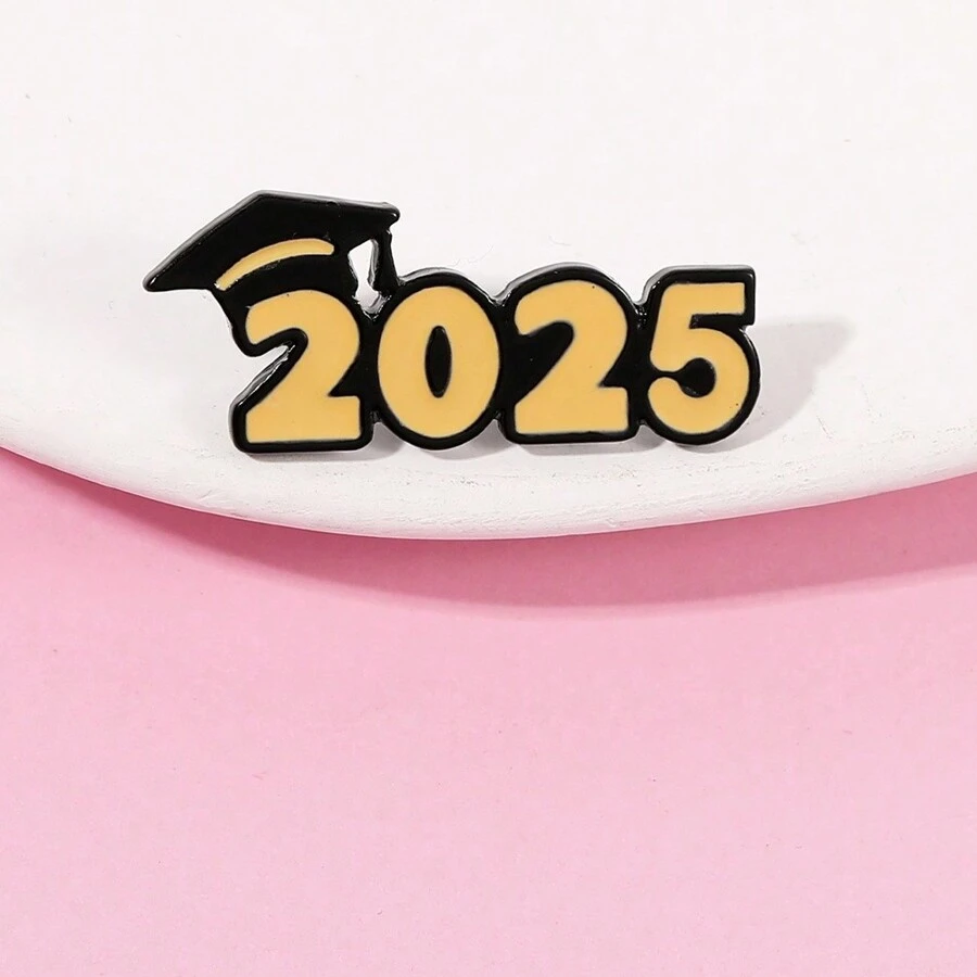 1 pieza Broche de gorro de graduación de doctorado 2025, insignia conmemorativa de estudiante de máxima calificación en exámenes