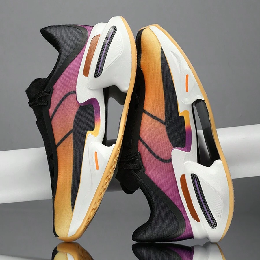 High-Quality Basketball Shoes For Men/Women, Hollow Outsole Anti-Slip Shock-Absorbing, Knitted Mesh Upper Fashionable & Breathable