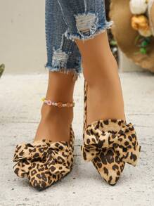 Apricot Brown Leopard Print