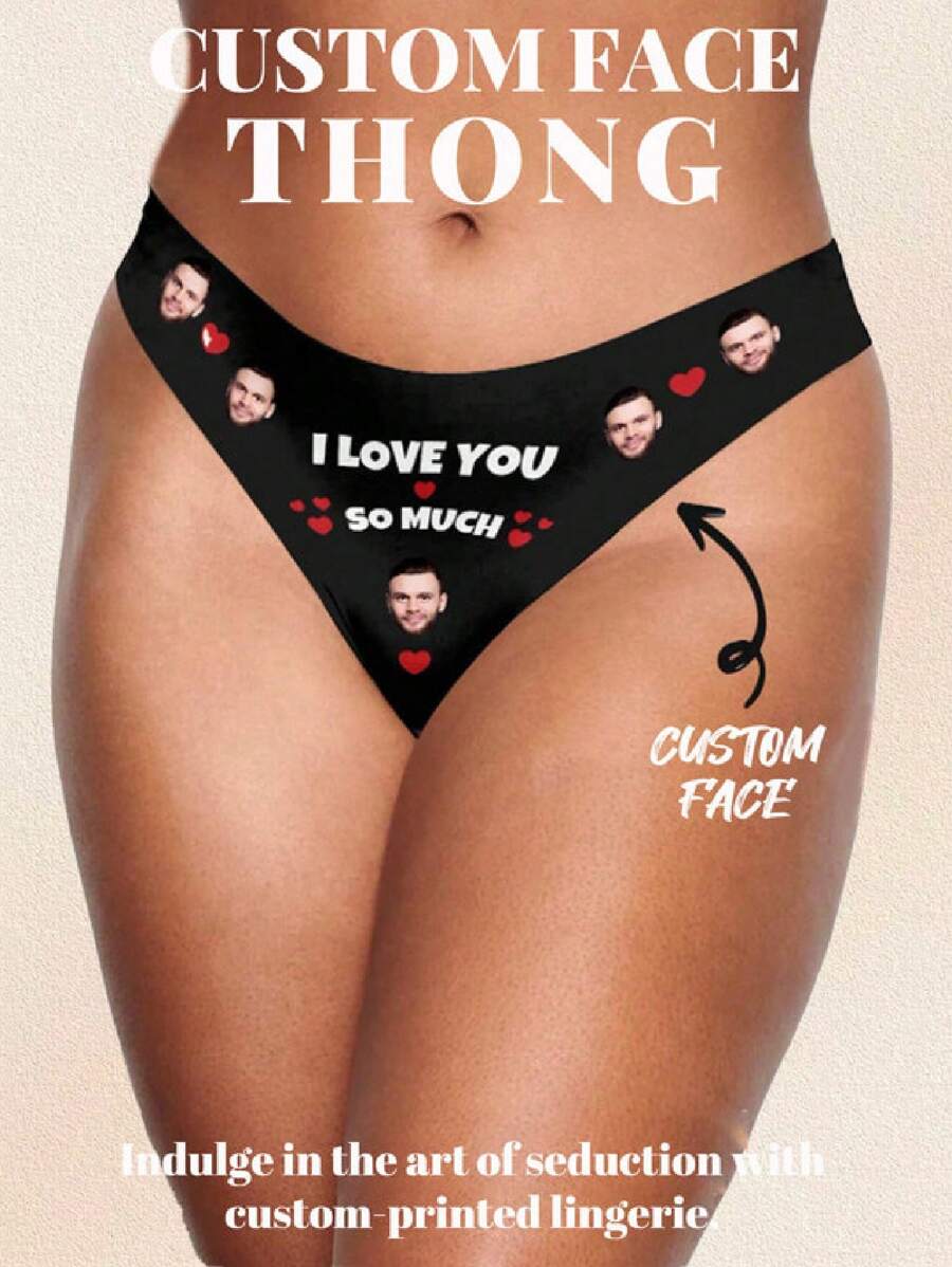 Tanga personalizado de una sola pieza con rostro, tanga personalizado con rostro, ropa interior personalizada con rostro, regalo personalizado con rostro en ropa interior para Navidad, regalo personalizado para mujer, lencería, bragas, ropa interior, para aniversarios, para cumpleaños, para Navidad, para invierno, para otoño, para días festivos